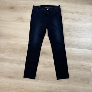 J Brand Jeans Womens Mid Rise Rail Dark Wash Slim Denim Sz 31